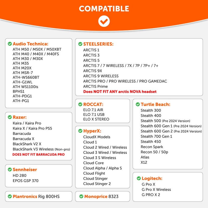 WC Wicked Cushions PadZ - Thick & Soft Ear Pads for ATH M50X / M40X / SteelSeries Arctis/HyperX Cloud & Alpha/Logitech G Pro X/Compatible with Over 50 Headphones | Speed Racer - Image 2